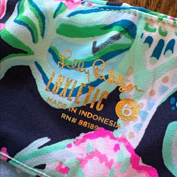 Lily Pulitzer sz 6 elastic waist pull on pants - Picture 8 of 11